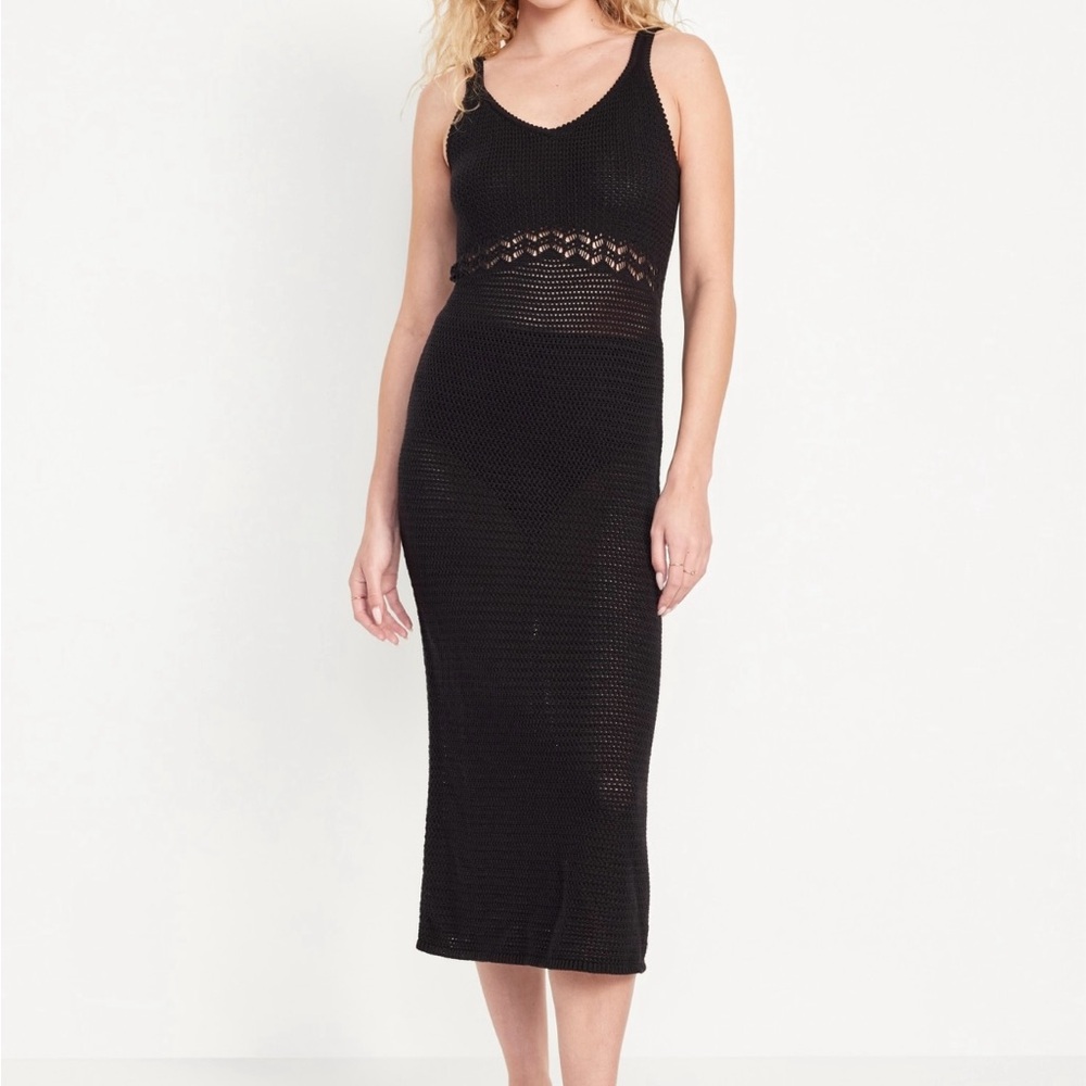 💙 NWT Old Navy Crochet Midi Dress / Cover-Up - Size: Medium
